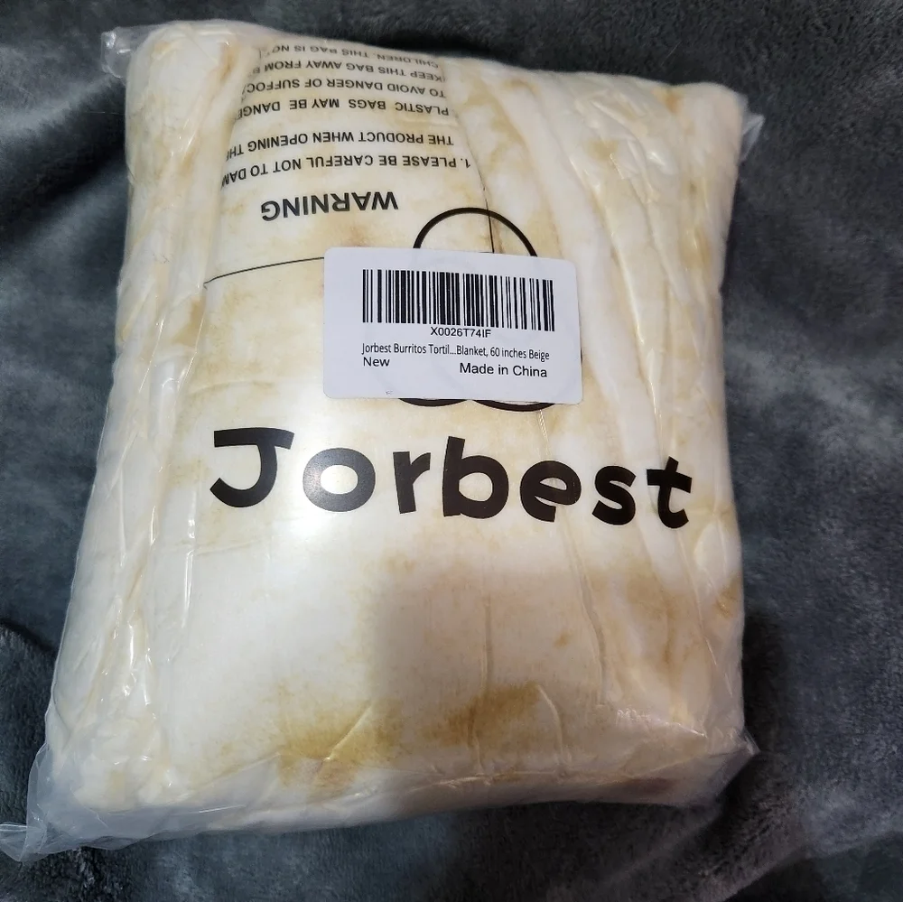 Jorbest Burritos Tortilla Wrap Blanket NIB